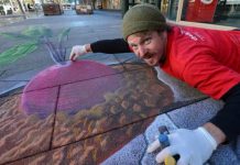 Street art chalks up a surprise