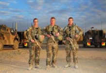 Our soldiers in return from Afghanistan war