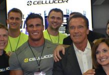 Calum meets idol Arnie