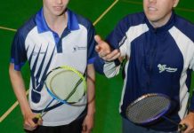 Fast times with badminton champs
