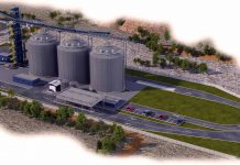 Big grain terminal opposed