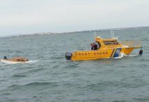 Man, US visitors saved from bay