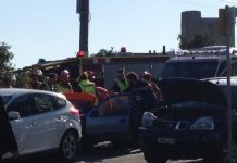 Waterfront crash puts three in hospital