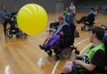 Wheelchair footy is kicking goals