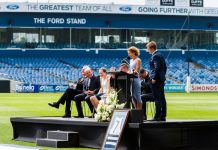 Solemn stadium bids farewell