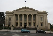 Hall lights up for Anzac Day
