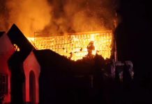 Mosque razed in suspected arson attack