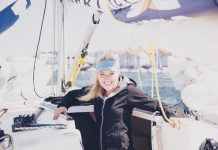 Sailing icon commentator at race action