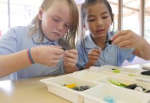 Kids plug in to robot skills