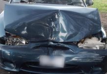 ‘Hit-run’ stamps number plate on chasing vehicle