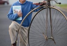 Birthday bicycle takes a ride around town