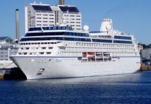 First ship to stay overnight in two decades