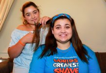 Teen’s hair-razing challenge