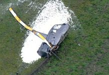 Two men survive chopper crash in ‘lucky’ escape