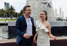 Molly and Simon take to Carols by Candlelight stage