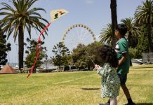 Flying kites for Palestine