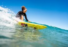 Shredding waves at new female Surf Fest