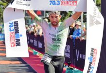 Lots of encouragement at Ironman event