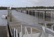 Milestone on St Leonards boat ramp