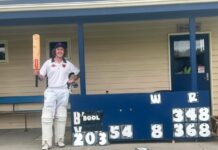 Double ton delight for Aaron