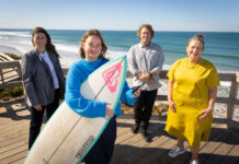 Surfers carve out message