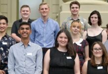 Young people stand up