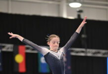 Olivia ready for the green and gold