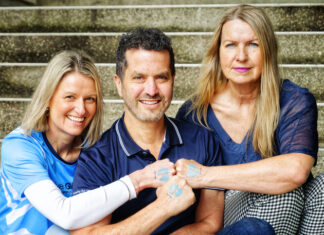 Community shines blue for River