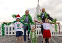 Floating tree ready to light up